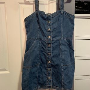 Jean overall dress